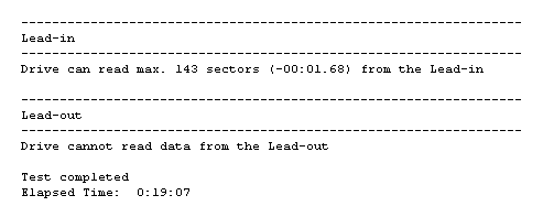 Device Capabilities - Nero CD-DVD Speed - Advanced DAE Quality Test